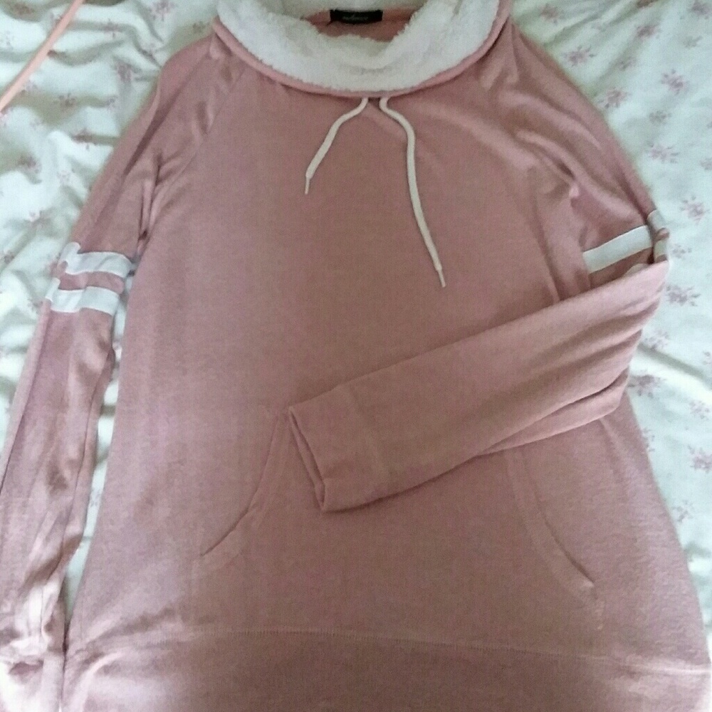 Fuzzy Cowl Neck Sweatshirt~Ambiance